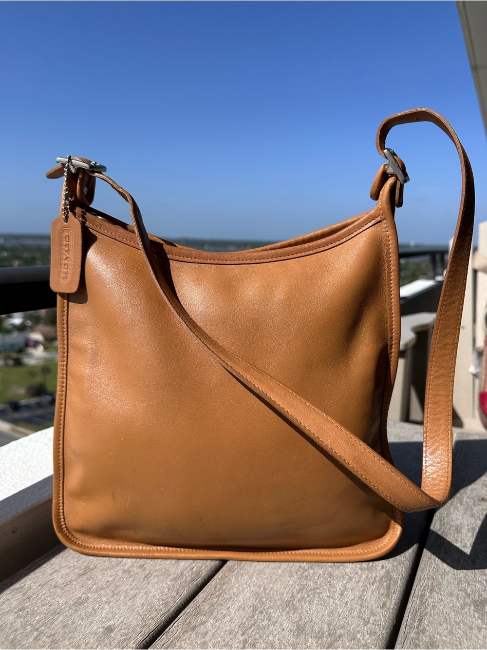 Vintage Coach 9073 British Tan Glovetanned Leather Shoulder Bag | Costa Rica ⭐